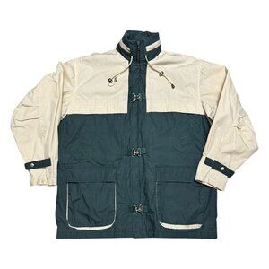 GANT VINTAGE 90s Waterproof Rain Bomber Windbreaker Green Jacket Mens XL
